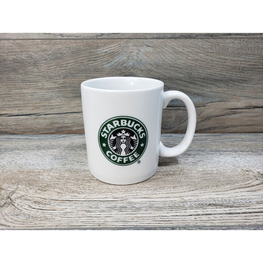 Starbucks Classic White Green Siren Mermaid Logo Coffee Mug 2006